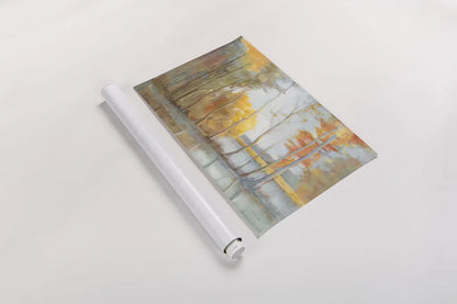 Lakeside Reflection Crop by Danhui Nai. shown as a rolled paper print. Available as archival giclee rolled canvas, fine art paper, or poster print. SKU 50232i.