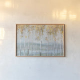 Lakeview Birches by Danhui Nai. shown as a paper print in a natural frame. Available as a archival giclee rolled canvas, fine art paper, or poster print. SKU 73189i.