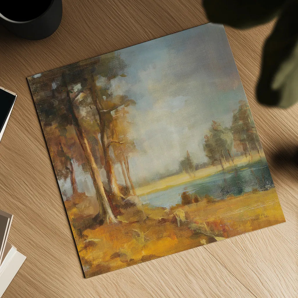 Landscape Trio I by Danhui Nai. Shown as a detailed flat fine art print, highlighting archival giclee quality. Available as an archival giclee rolled canvas, fine art paper, or poster print. SKU 22002a.