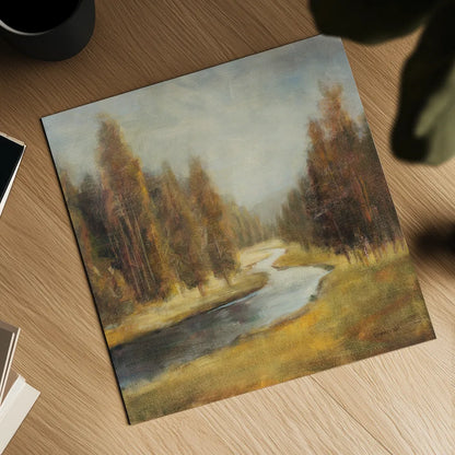 Landscape Trio III by Danhui Nai. Shown as a detailed flat fine art print, highlighting archival giclee quality. Available as an archival giclee rolled canvas, fine art paper, or poster print. SKU 22004a.