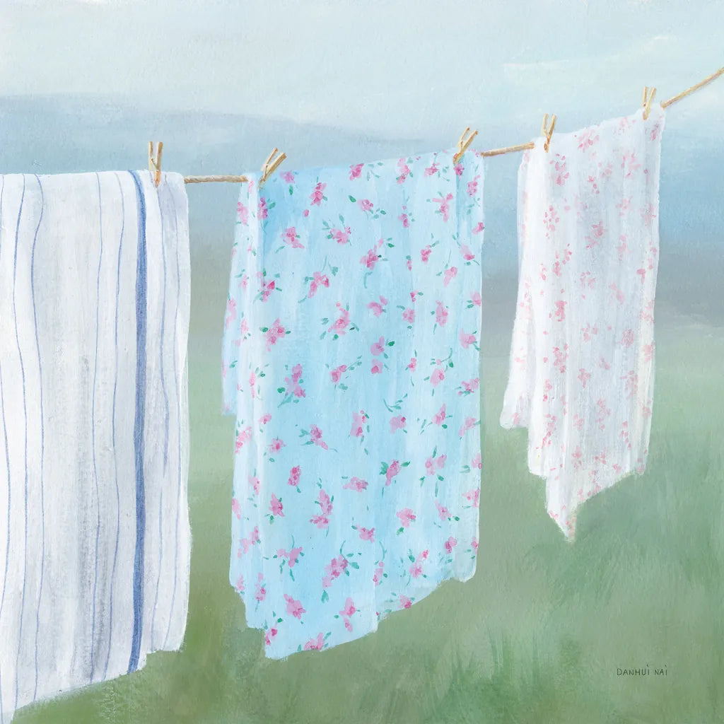 Laundry Day II by Danhui Nai. SKU 73584a. Archival Giclee Fine art print for wall decor.