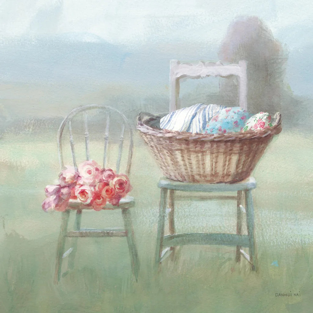 Laundry Day III by Danhui Nai. SKU 73585a. Archival Giclee Fine art print for wall decor.