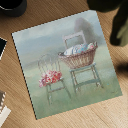 Laundry Day III by Danhui Nai. Shown as a detailed flat fine art print, highlighting archival giclee quality. Available as an archival giclee rolled canvas, fine art paper, or poster print. SKU 73585a.