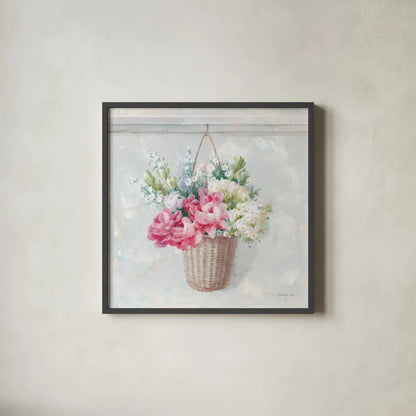 Laundry Day V by Danhui Nai. Shown in a sleek black glass frame for a contemporary gallery look. Available as an archival giclee rolled canvas, fine art paper, or poster print. SKU 73587a.