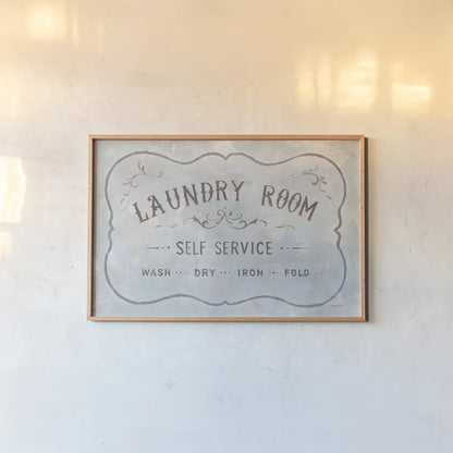 Laundry Day VII by Danhui Nai. shown as a paper print in a natural frame. Available as a archival giclee rolled canvas, fine art paper, or poster print. SKU 73589i.