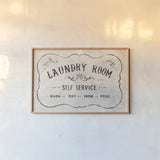 Laundry Day VII Neutral by Danhui Nai. shown as a paper print in a natural frame. Available as a archival giclee rolled canvas, fine art paper, or poster print. SKU 73682i.