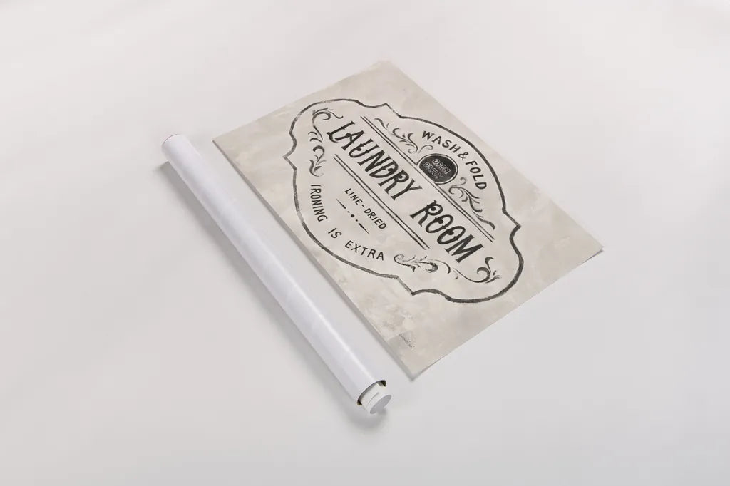 Laundry Day VIII Neutral by Danhui Nai. shown as a rolled paper print. Available as archival giclee rolled canvas, fine art paper, or poster print. SKU 73683i.