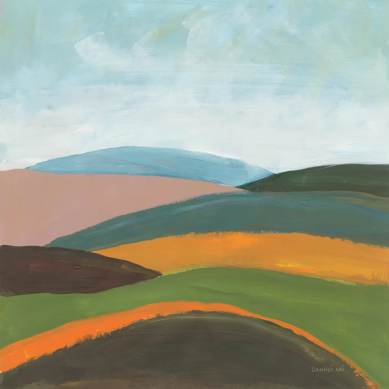 Layered Hills by Danhui Nai. SKU 82551a. Archival Giclee Fine art print for wall decor.