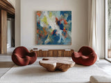 Levee by Danhui Nai. Shown as extra-large giant wall art in a modern living room. Available as an archival giclee rolled canvas, fine art paper, or poster print. SKU 79285a.