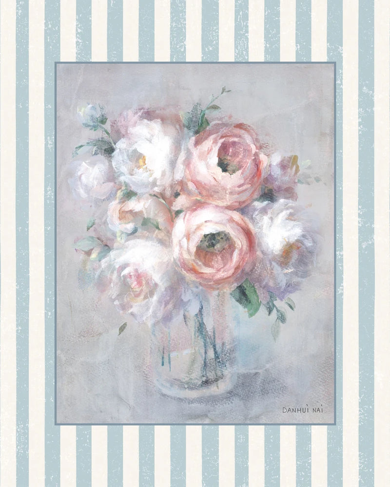 Light Summer Blooms I with Stripes by Danhui Nai
