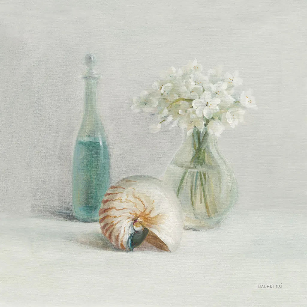 Light White Flower Spa by Danhui Nai. SKU 54156a. Archival Giclee Fine art print for wall decor.