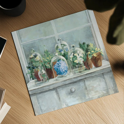 Light Windowsill Vintage by Danhui Nai. Shown as a detailed flat fine art print, highlighting archival giclee quality. Available as an archival giclee rolled canvas, fine art paper, or poster print. SKU 57442a.
