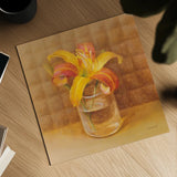 Lily in Glass by Danhui Nai. Shown as a detailed flat fine art print, highlighting archival giclee quality. Available as an archival giclee rolled canvas, fine art paper, or poster print. SKU 36566a.