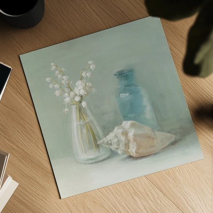 Lily of the Valley Spa by Danhui Nai. Shown as a detailed flat fine art print, highlighting archival giclee quality. Available as an archival giclee rolled canvas, fine art paper, or poster print. SKU 5598a.