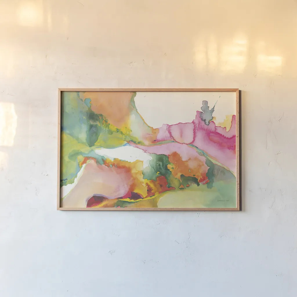 Liquified Crop by Danhui Nai. shown as a paper print in a natural frame. Available as a archival giclee rolled canvas, fine art paper, or poster print. SKU 64172i.