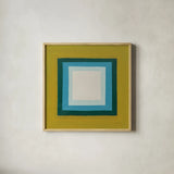 Looking Out by Danhui Nai. Shown in a natural wood glass frame for a timeless modern aesthetic. Available as an archival giclee rolled canvas, fine art paper, or poster print. SKU 85830a.
