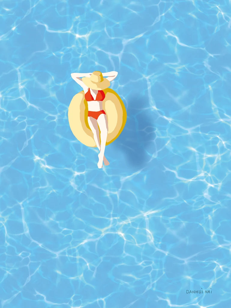 Lounging by the Pool Crop by Danhui Nai