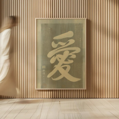 Love by Danhui Nai. shown as over sized large wall art. Available as an archival giclee rolled canvas, fine art paper, or poster print. SKU 93223h.