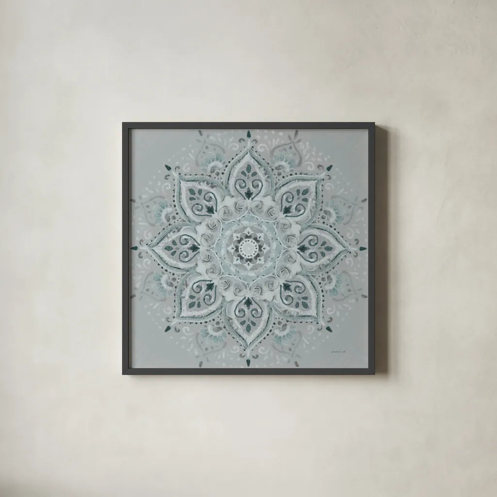 Lunar Embrace I by Danhui Nai. Shown in a sleek black glass frame for a contemporary gallery look. Available as an archival giclee rolled canvas, fine art paper, or poster print. SKU 90793a.