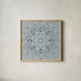 Lunar Embrace I by Danhui Nai. Shown in a natural wood glass frame for a timeless modern aesthetic. Available as an archival giclee rolled canvas, fine art paper, or poster print. SKU 90793a.