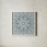 Lunar Embrace I by Danhui Nai. Shown in a crisp white glass frame for a clean and minimalist style. Available as an archival giclee rolled canvas, fine art paper, or poster print. SKU 90793a.