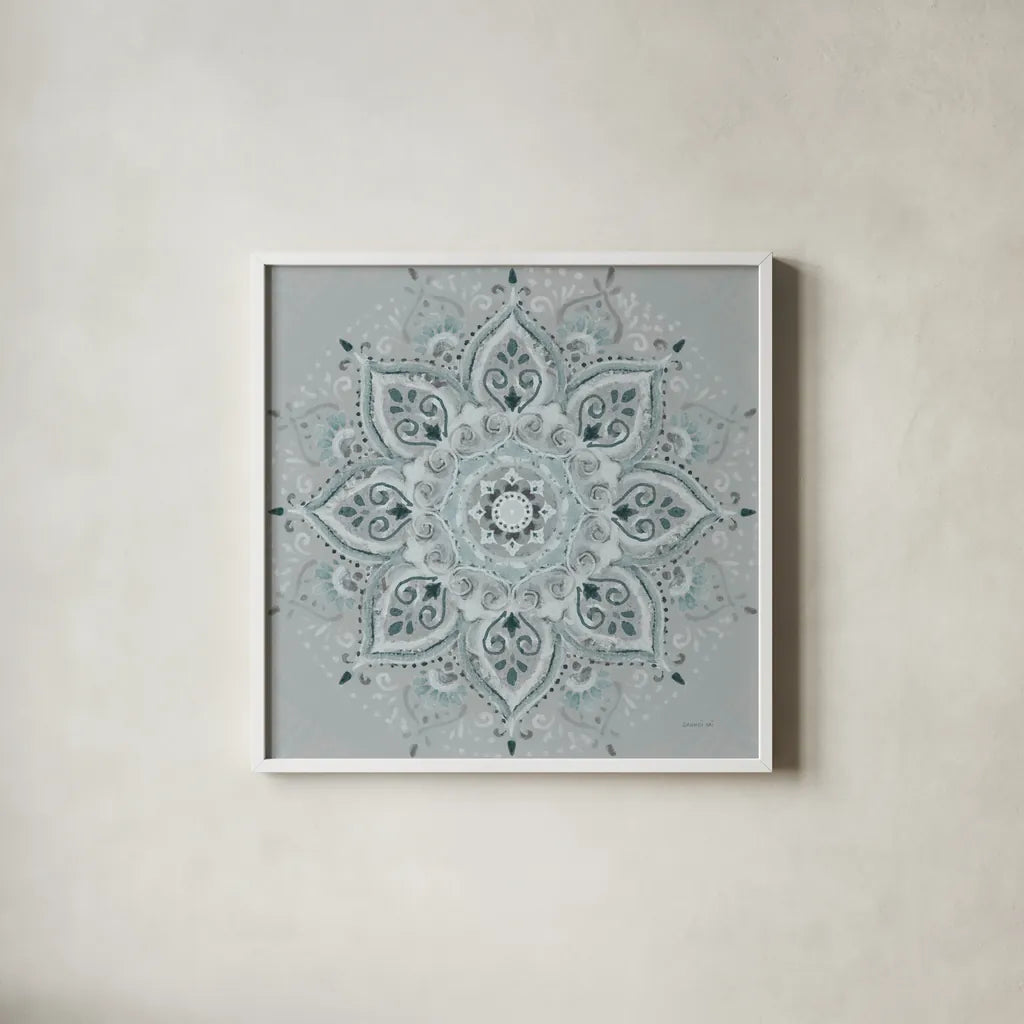 Lunar Embrace I by Danhui Nai. Shown in a crisp white glass frame for a clean and minimalist style. Available as an archival giclee rolled canvas, fine art paper, or poster print. SKU 90793a.