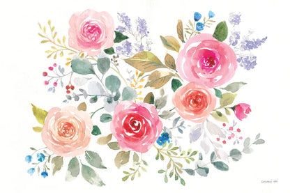 Lush Roses II Horizontal by Danhui Nai. SKU 68819i. Archival Giclee Fine art print for wall decor.