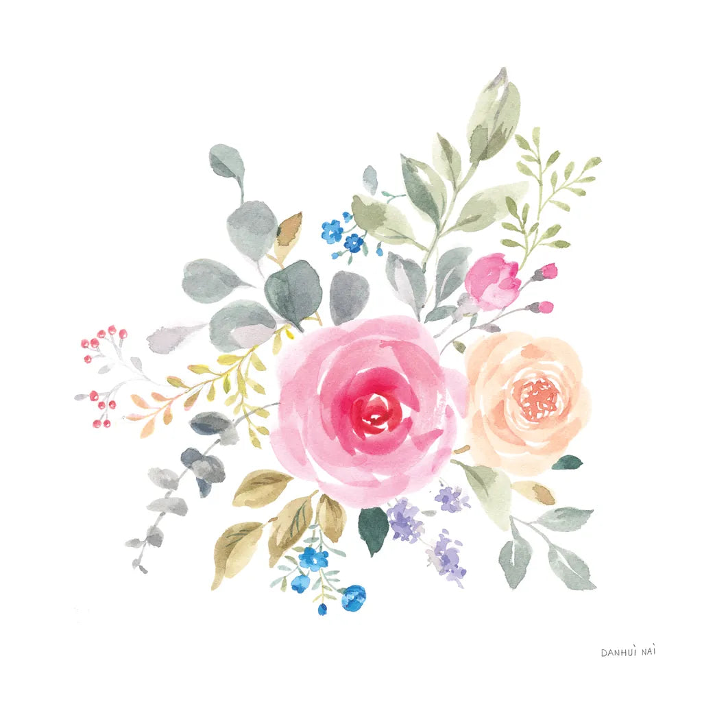 Lush Roses III by Danhui Nai. SKU 68815a. Archival Giclee Fine art print for wall decor.