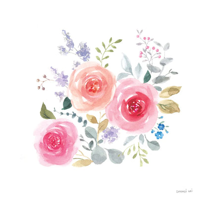 Lush Roses IV by Danhui Nai. SKU 68816a. Archival Giclee Fine art print for wall decor.