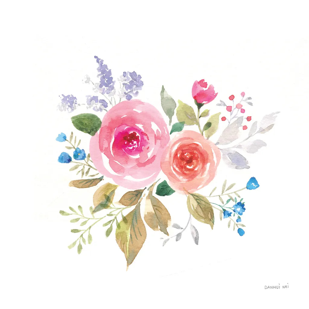 Lush Roses VI by Danhui Nai. SKU 68818a. Archival Giclee Fine art print for wall decor.
