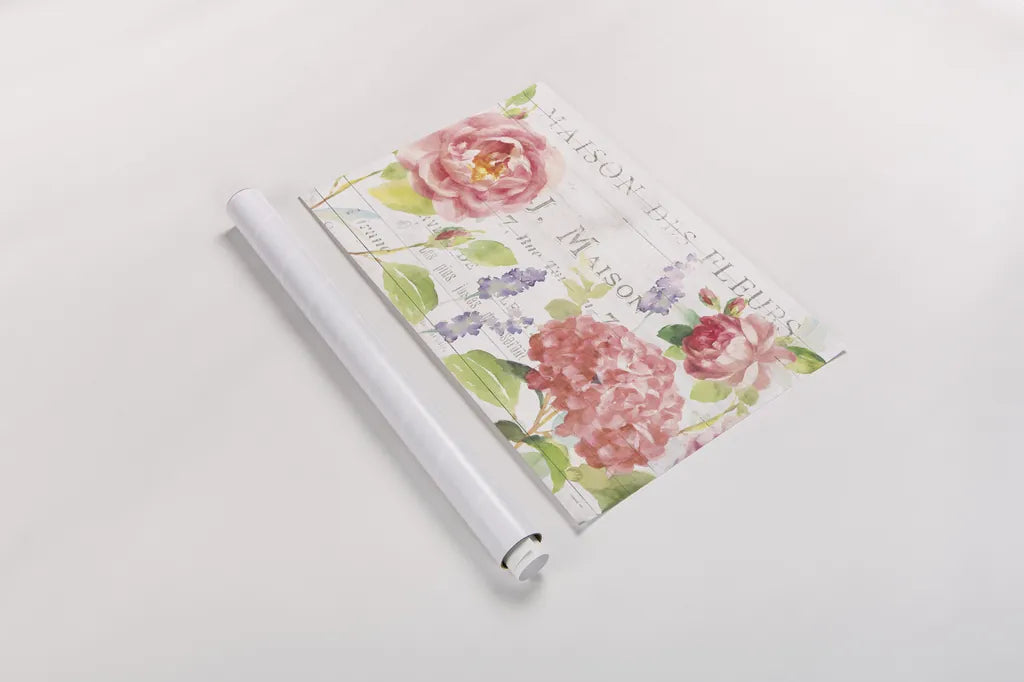 Maison Des Fleurs I by Danhui Nai. shown as a rolled paper print. Available as archival giclee rolled canvas, fine art paper, or poster print. SKU 45831i.