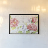 Maison Des Fleurs I by Danhui Nai. shown as a paper print in a black flame. Available as a archival giclee rolled canvas, fine art paper, or poster print. SKU 45831i.