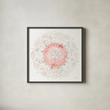 Mandala Delight IV by Danhui Nai. Shown in a sleek black glass frame for a contemporary gallery look. Available as an archival giclee rolled canvas, fine art paper, or poster print. SKU 43082a.