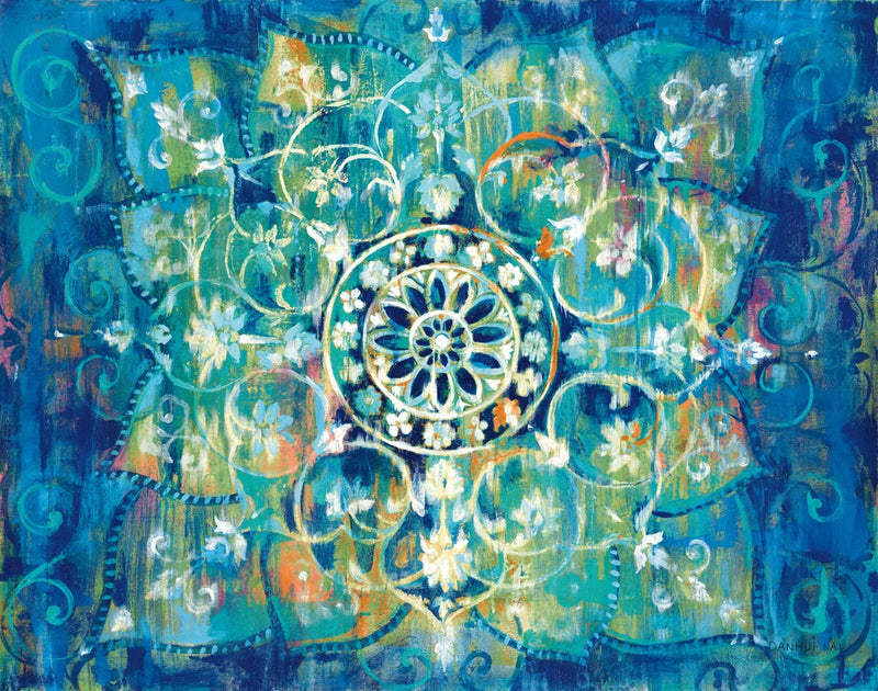 Mandala in Blue I Bright by Danhui Nai