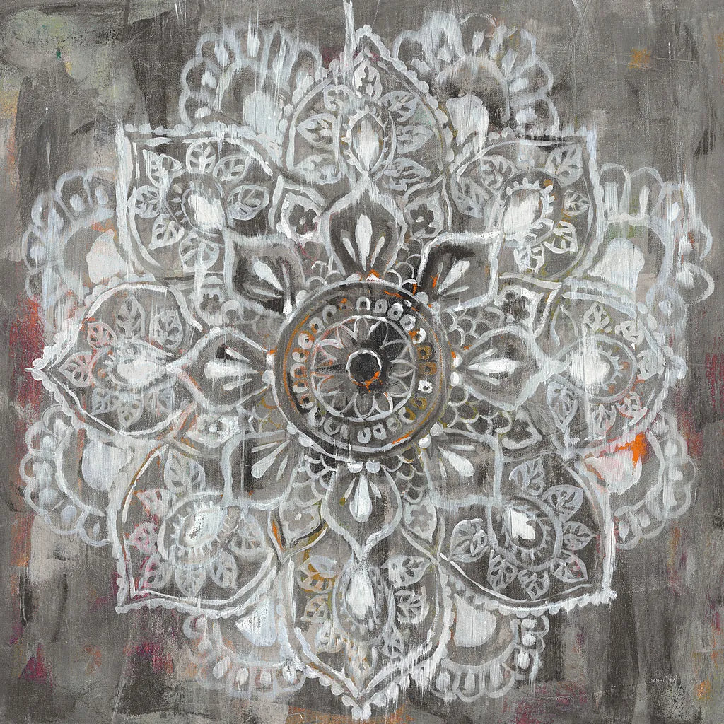Mandala in Neutral II by Danhui Nai. SKU 26480a. Archival Giclee Fine art print for wall decor.