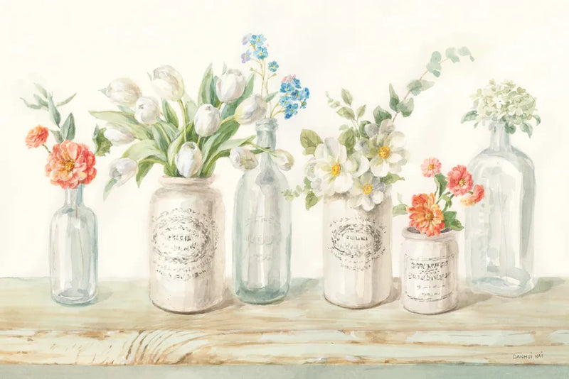 Marmalade Flowers I by Danhui Nai. SKU 74478i. Archival Giclee Fine art print for wall decor.