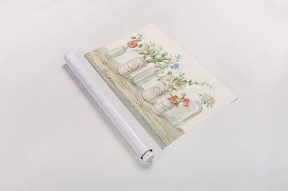 Marmalade Flowers I by Danhui Nai. shown as a rolled paper print. Available as archival giclee rolled canvas, fine art paper, or poster print. SKU 74478i.