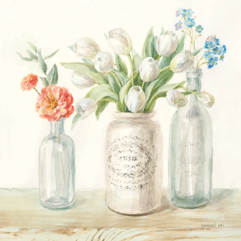 Marmalade Flowers II by Danhui Nai. SKU 74531a. Archival Giclee Fine art print for wall decor.