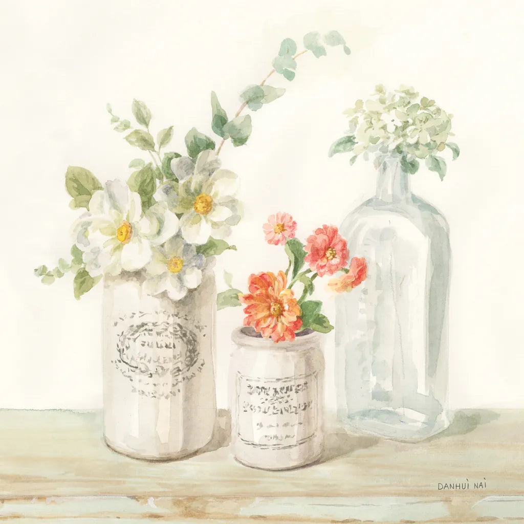 Marmalade Flowers III by Danhui Nai. SKU 74532a. Archival Giclee Fine art print for wall decor.