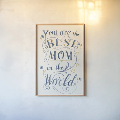 May Flowers Mothers Day by Danhui Nai. shown as a paper print in a natural frame. Available as a archival giclee rolled canvas, fine art paper, or poster print. SKU 71822h.