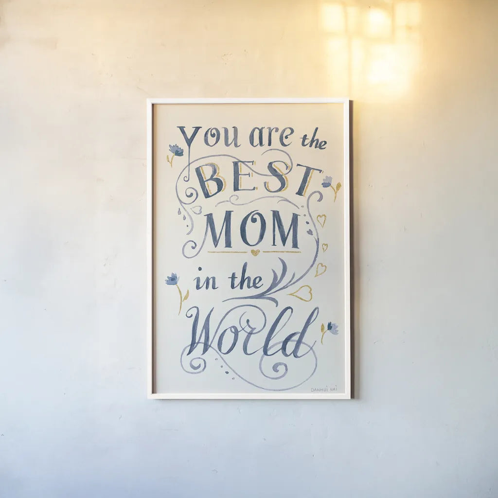 May Flowers Mothers Day by Danhui Nai. shown as a paper print in a white frame. Available as a archival giclee rolled canvas, fine art paper, or poster print. SKU 71822h.