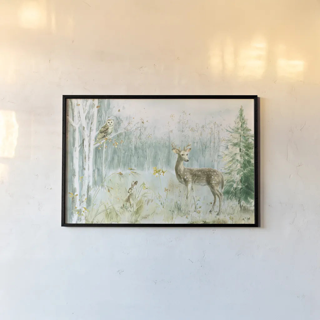 Meadows Edge I by Danhui Nai. shown as a paper print in a black flame. Available as a archival giclee rolled canvas, fine art paper, or poster print. SKU 61968i.