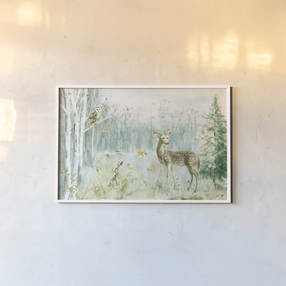 Meadows Edge I by Danhui Nai. shown as a paper print in a white frame. Available as a archival giclee rolled canvas, fine art paper, or poster print. SKU 61968i.