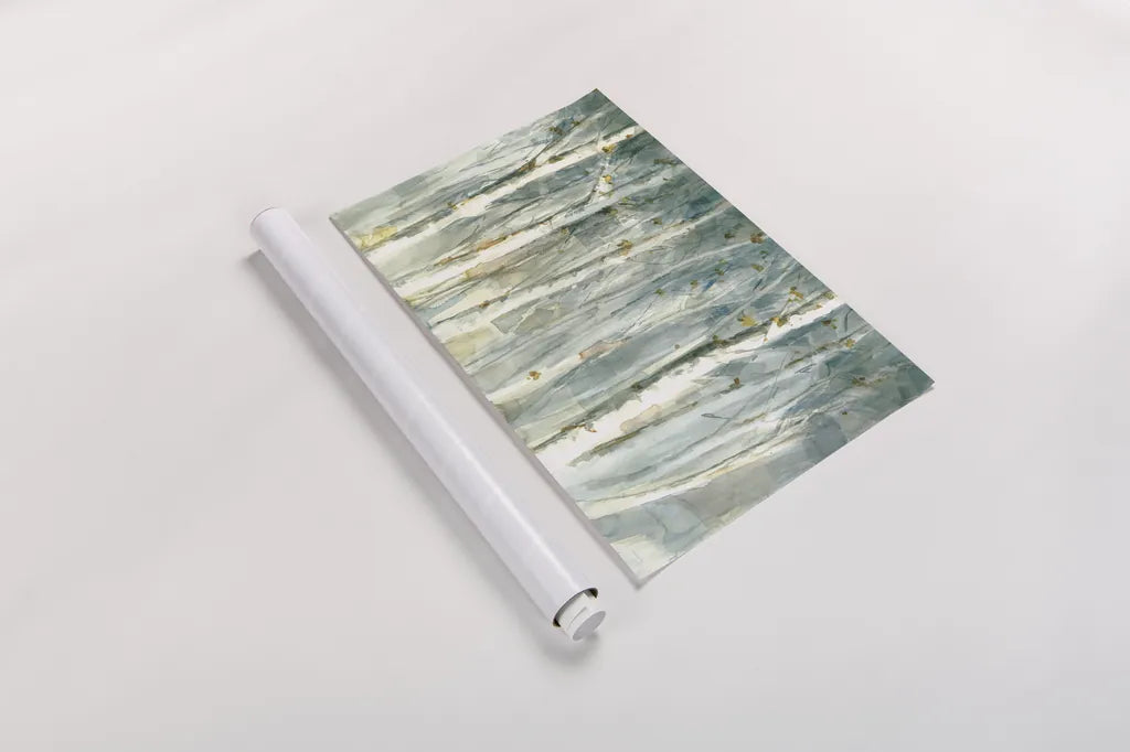 Meadows Edge II by Danhui Nai. shown as a rolled paper print. Available as archival giclee rolled canvas, fine art paper, or poster print. SKU 61969i.