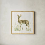 Meadows Edge III on Wood by Danhui Nai. Shown in a natural wood glass frame for a timeless modern aesthetic. Available as an archival giclee rolled canvas, fine art paper, or poster print. SKU 61976a.