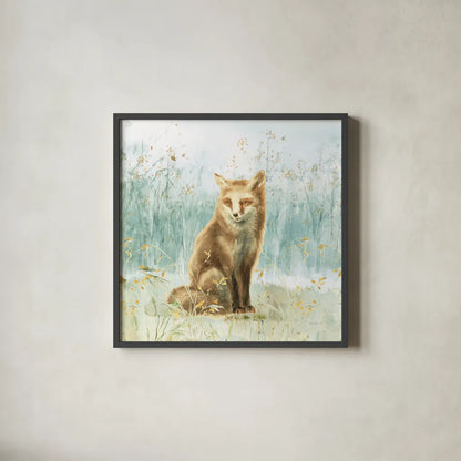 Meadows Edge IV by Danhui Nai. Shown in a sleek black glass frame for a contemporary gallery look. Available as an archival giclee rolled canvas, fine art paper, or poster print. SKU 61971a.