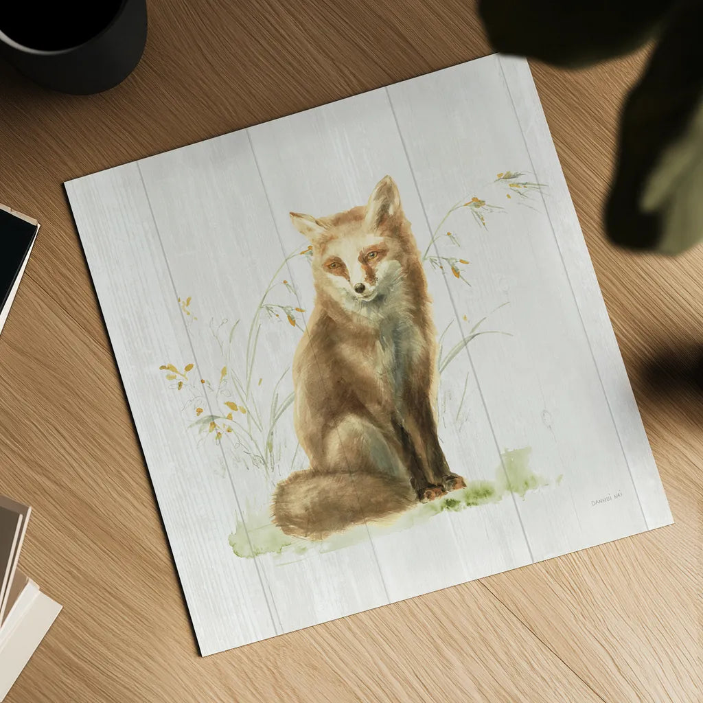 Meadows Edge IV on Wood by Danhui Nai. Shown as a detailed flat fine art print, highlighting archival giclee quality. Available as an archival giclee rolled canvas, fine art paper, or poster print. SKU 61977a.