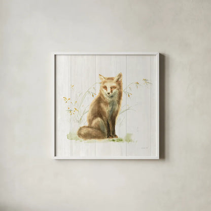 Meadows Edge IV on Wood by Danhui Nai. Shown in a crisp white glass frame for a clean and minimalist style. Available as an archival giclee rolled canvas, fine art paper, or poster print. SKU 61977a.