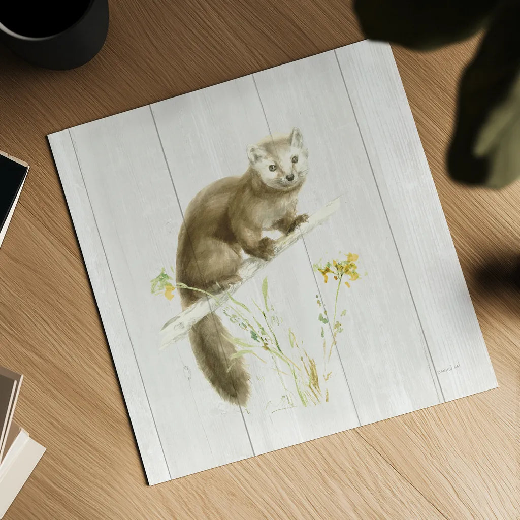 Meadows Edge V on Wood by Danhui Nai. Shown as a detailed flat fine art print, highlighting archival giclee quality. Available as an archival giclee rolled canvas, fine art paper, or poster print. SKU 61978a.