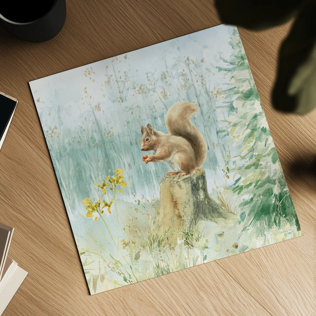 Meadows Edge VI by Danhui Nai. Shown as a detailed flat fine art print, highlighting archival giclee quality. Available as an archival giclee rolled canvas, fine art paper, or poster print. SKU 61973a.